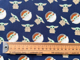 The Child Baby Yoda on navy background from the Star Wars series The Mandalorian